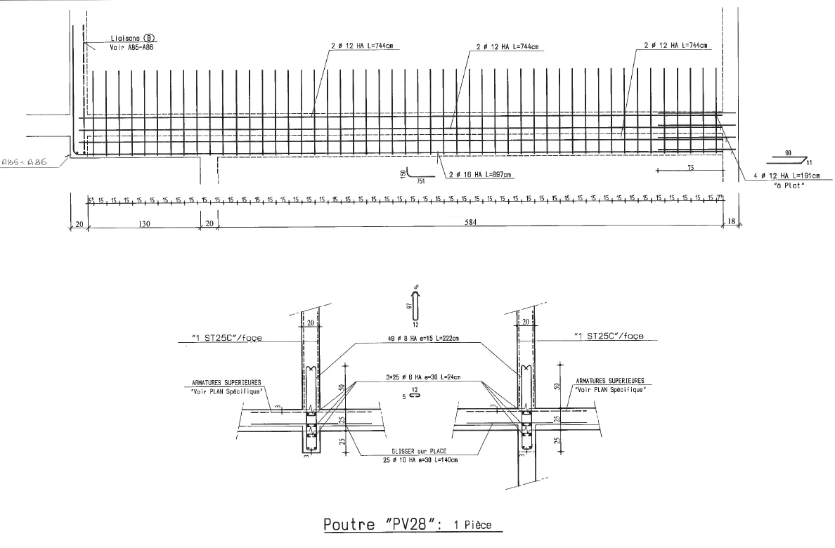 Armatures poutre voile Magellan