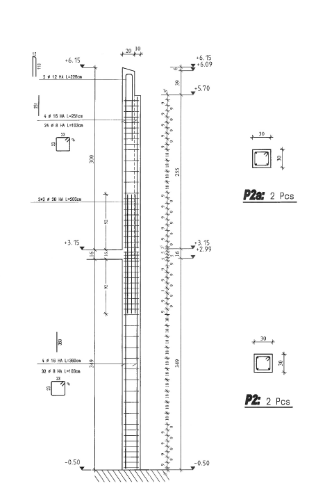 Armatures poteau Chatuzange